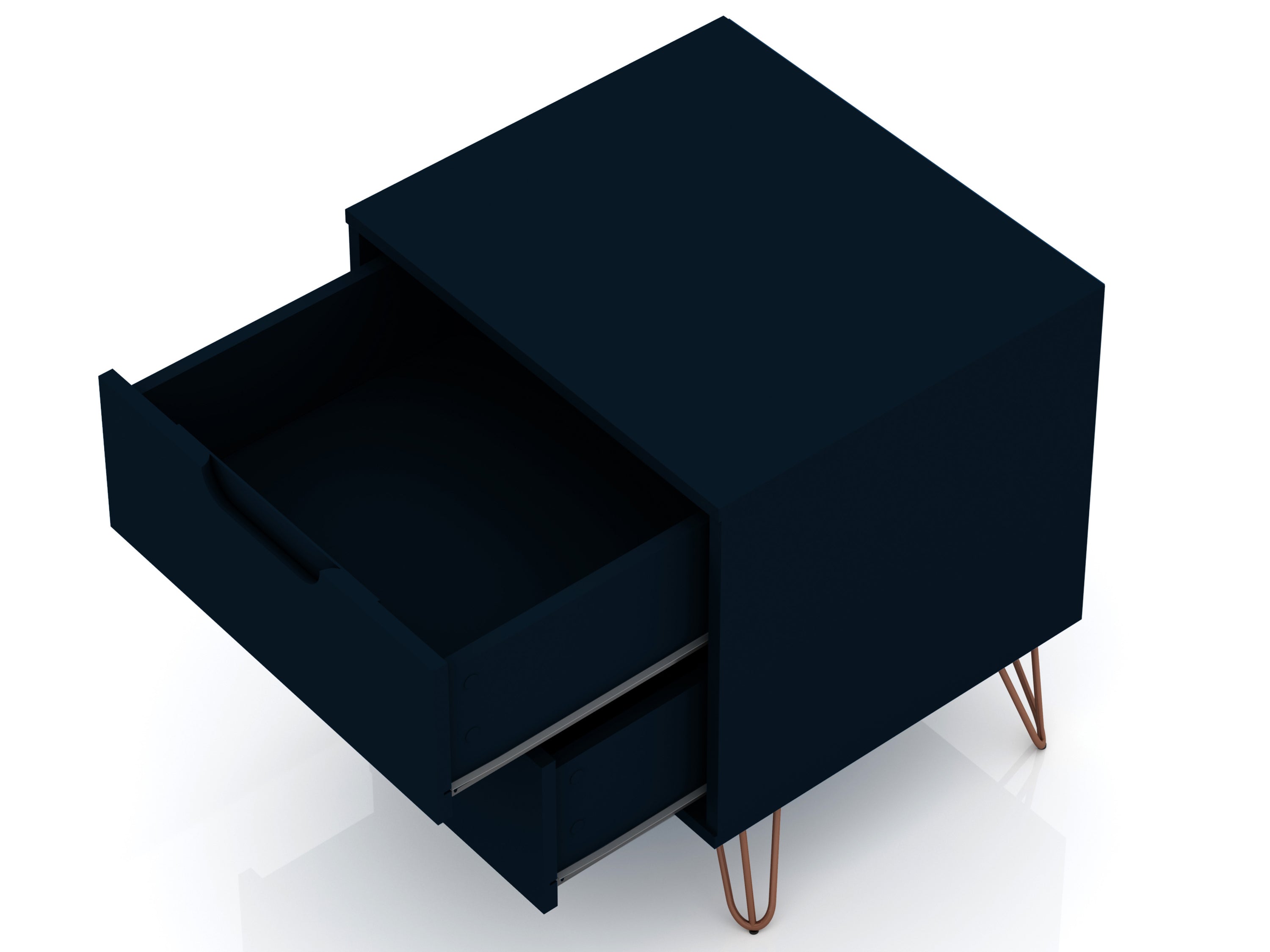 Rockefeller 2.0 Black Nightstand | Modern Bedside Storage Table | MidinMod