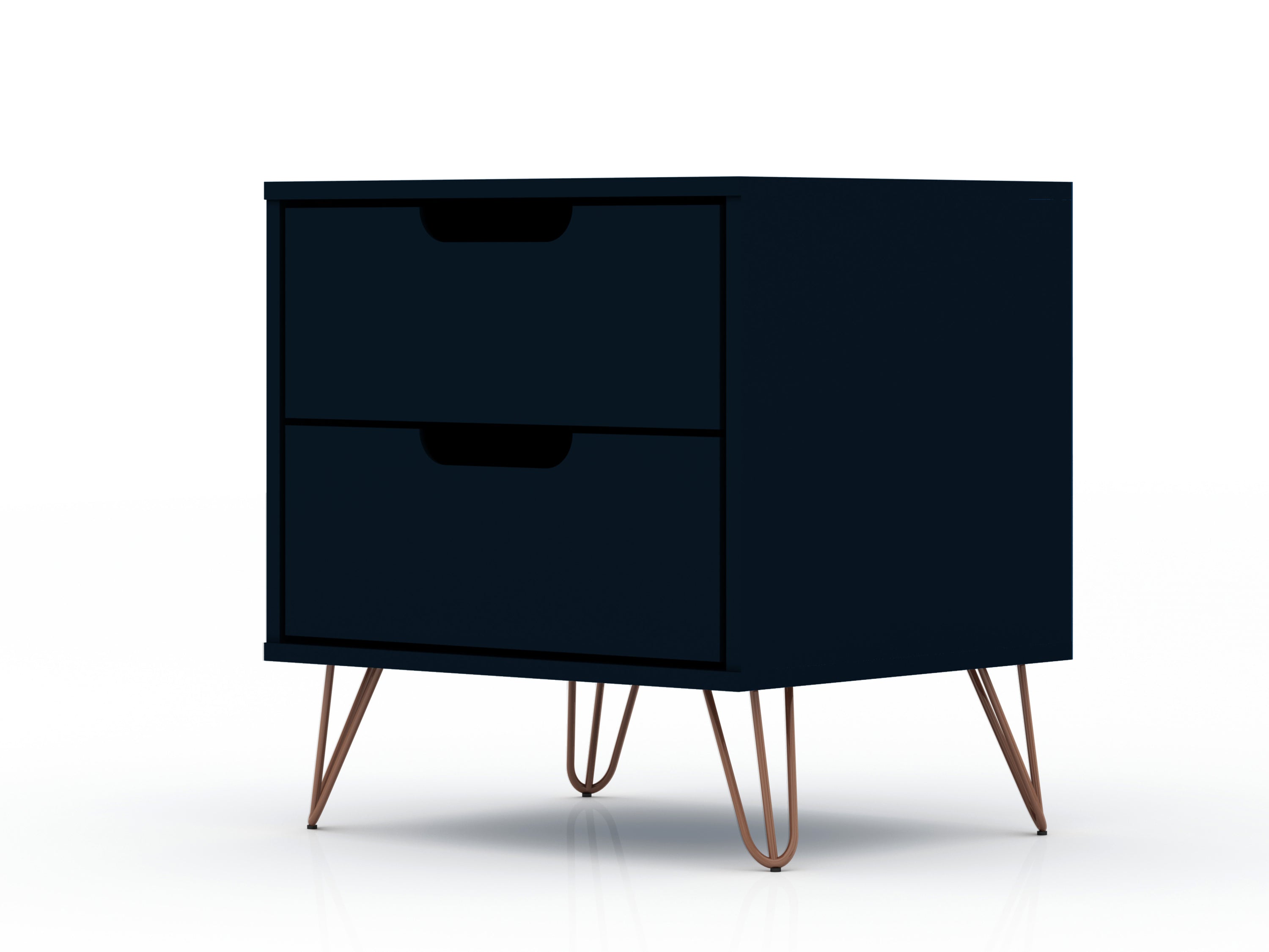 Rockefeller 2.0 Black Nightstand | Modern Bedside Storage Table | MidinMod
