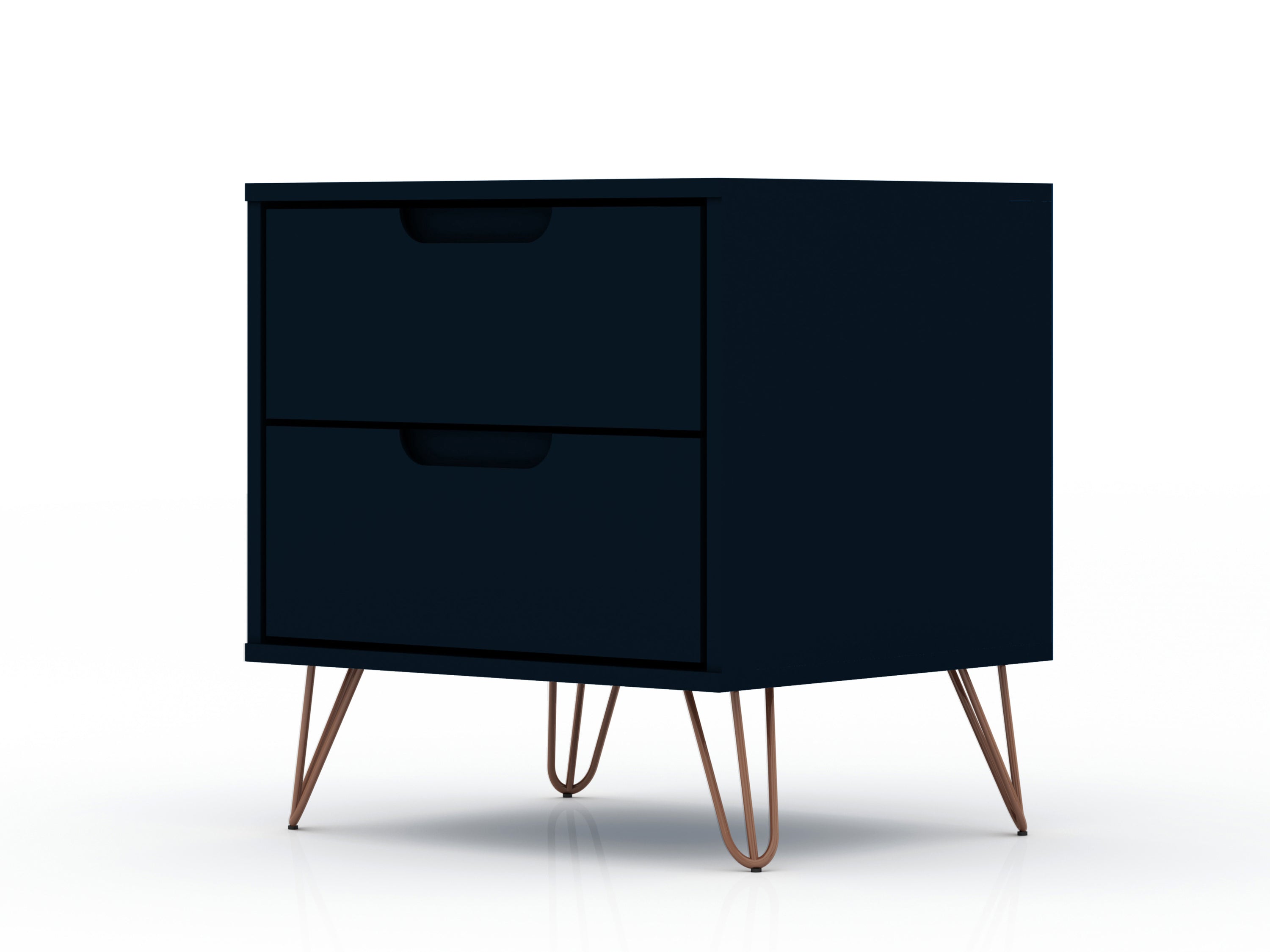 Rockefeller 2.0 Black Nightstand | Modern Bedside Storage Table | MidinMod