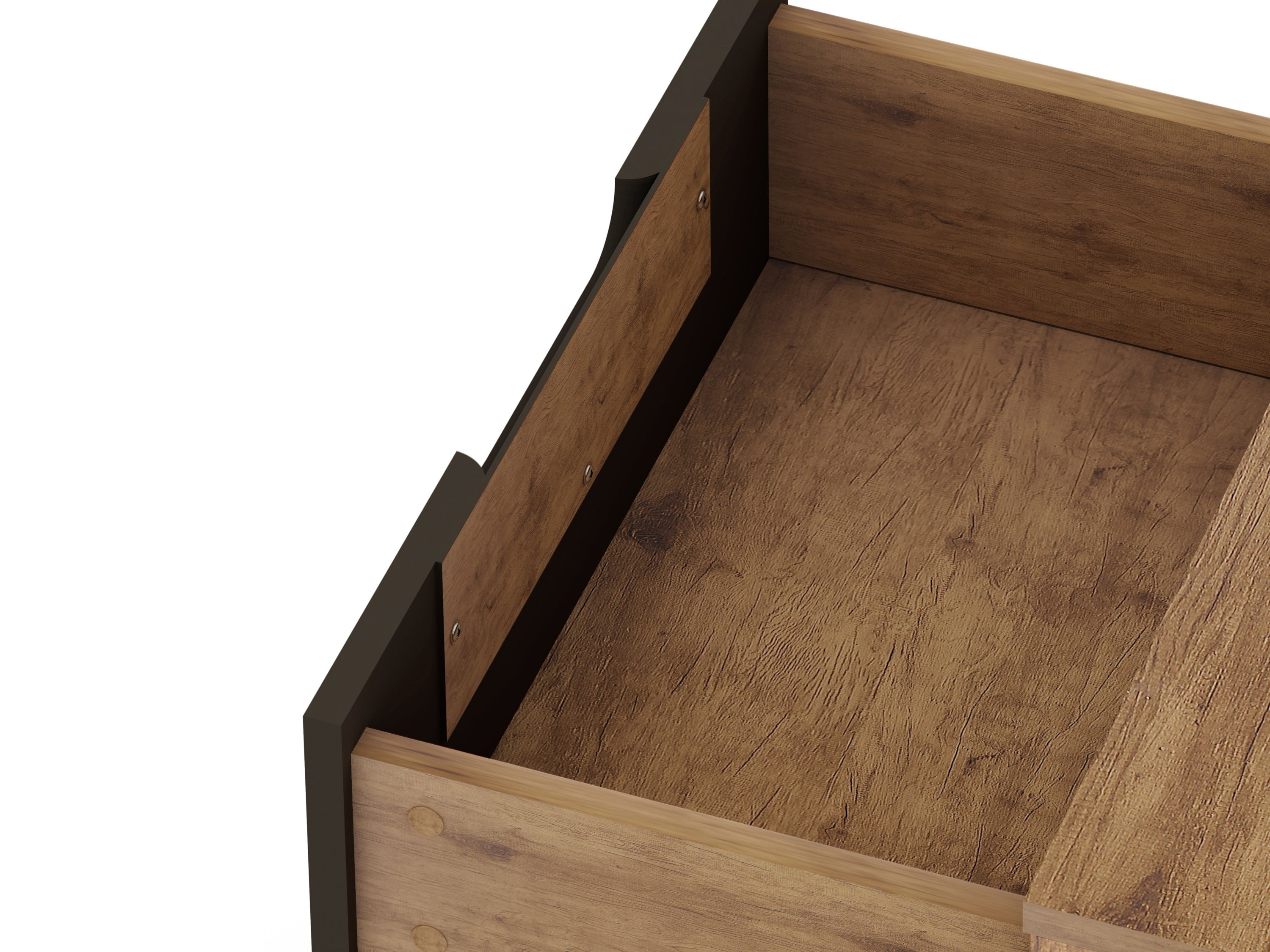 Rockefeller 2.0 Nature & Textured Grey Nightstand | Modern Bedside Storage | MidinMod