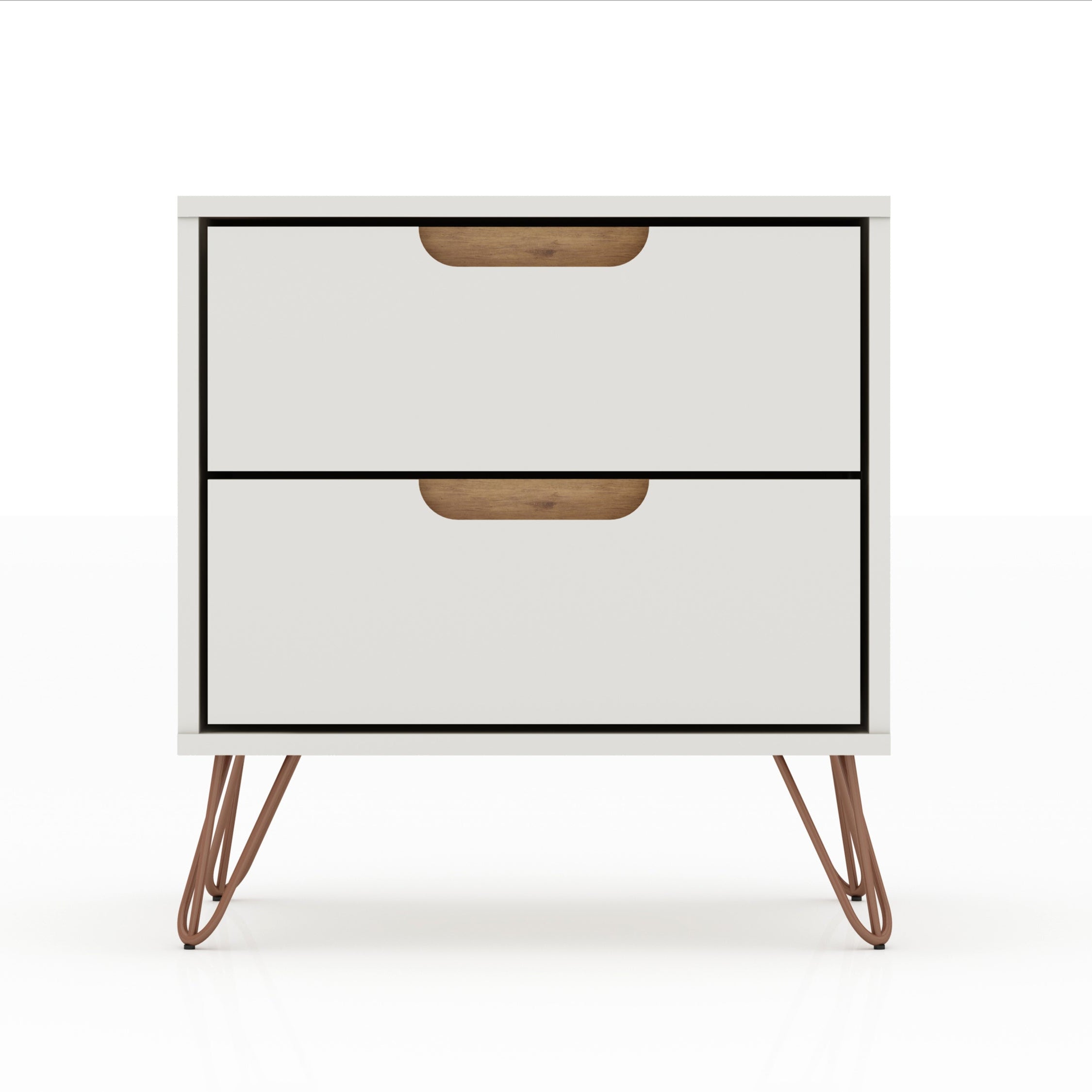 Rockefeller 2.0 Nightstand in Off-White | Modern Bedside Storage Table | MidinMod