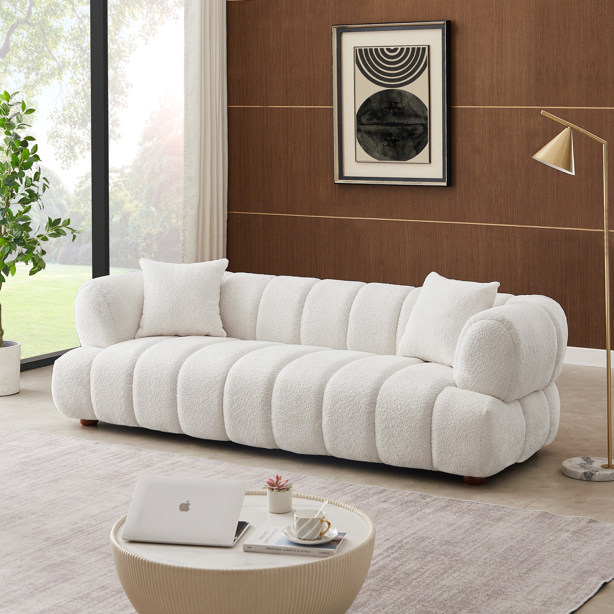 Rover Cream Boucle Sofa - MidinMod