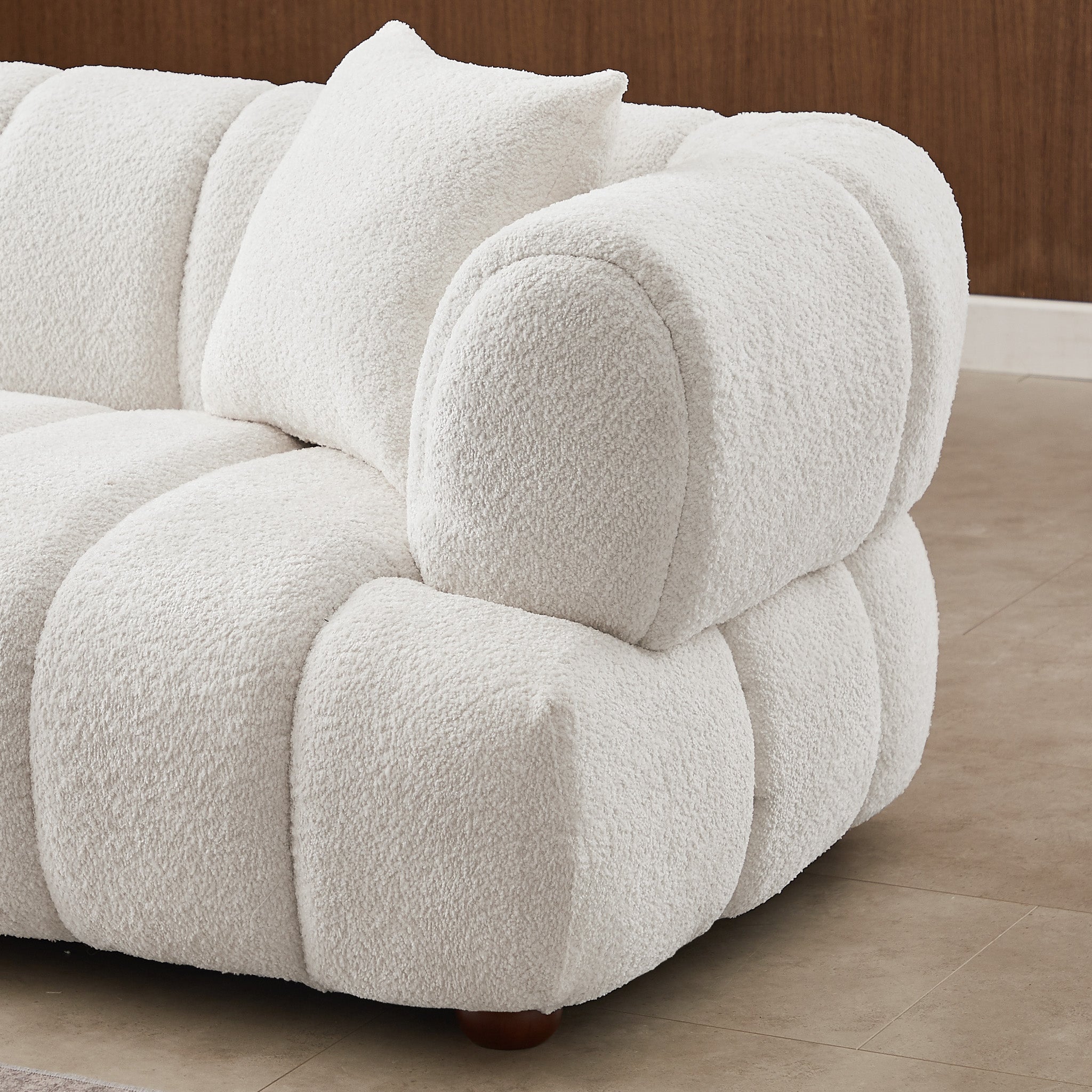 Rover Cream Boucle Sofa - MidinMod