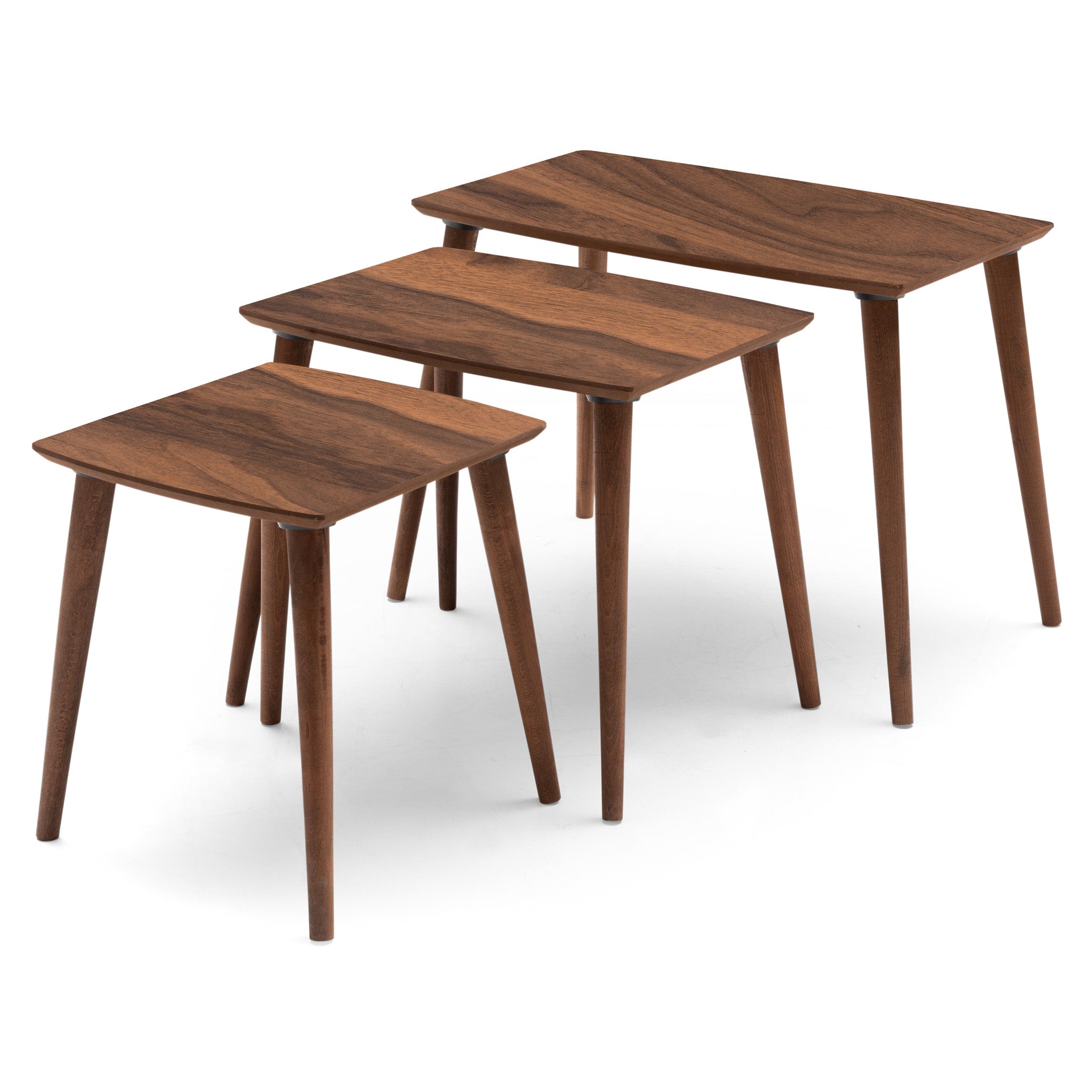 Ruya Walnut Nesting Table (3 Pcs) - MidinMod