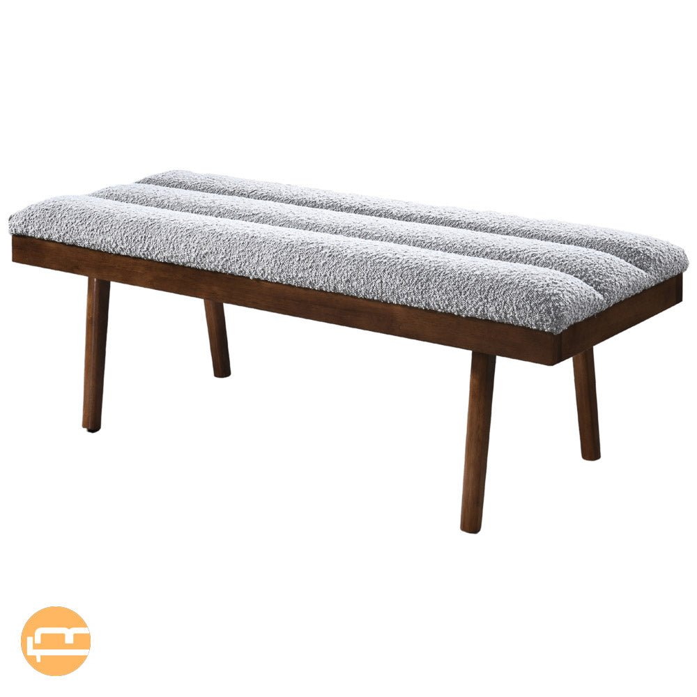 Serge Light Grey Boucle Bench - MidinMod