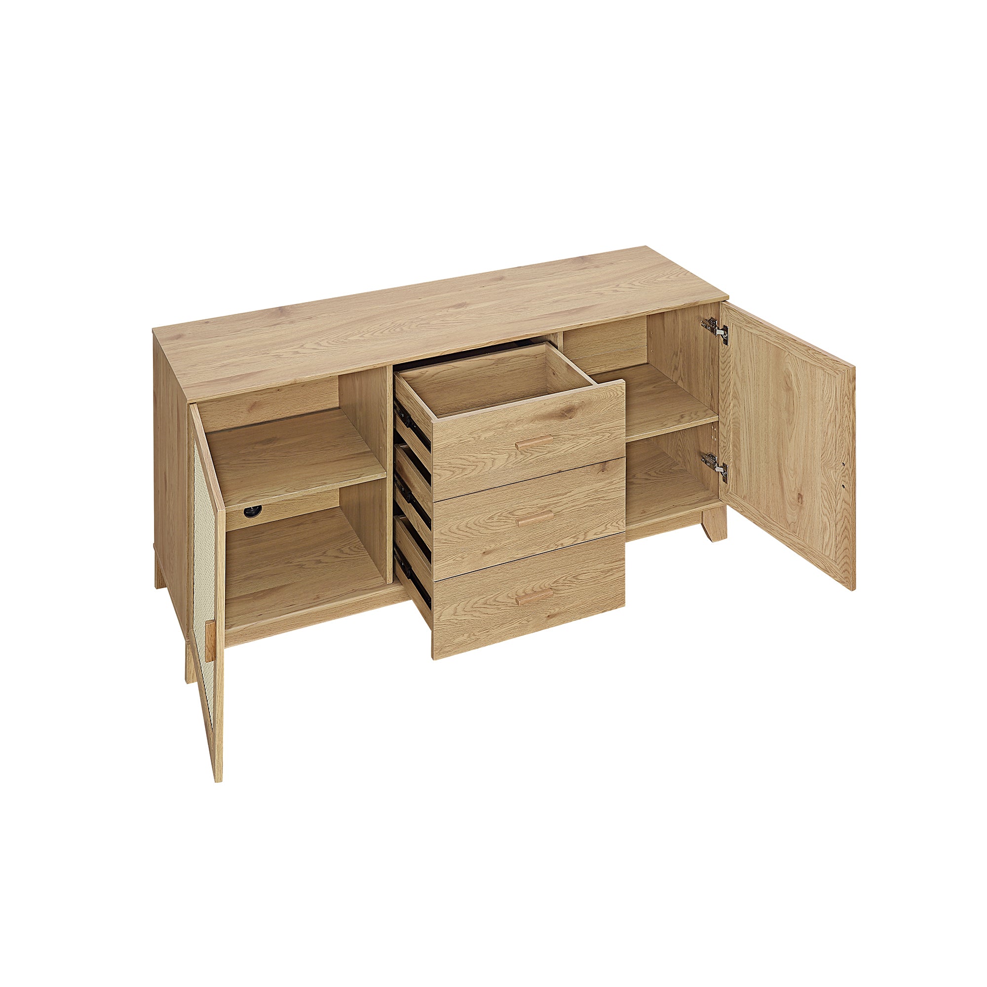 Sheridan Modern Nature Solid Wood Sideboard Cabinet | Dining & Living Storage | MidinMod