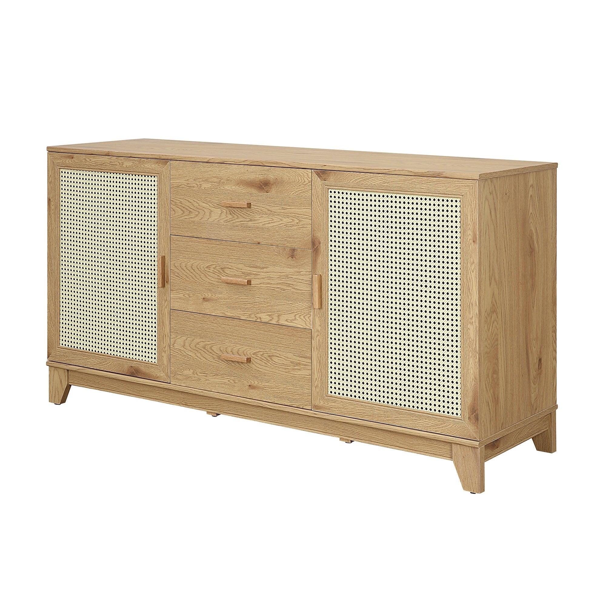 Sheridan Modern Nature Solid Wood Sideboard Cabinet | Dining & Living Storage | MidinMod