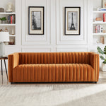 Sierra Burnt Orange Velvet Sofa