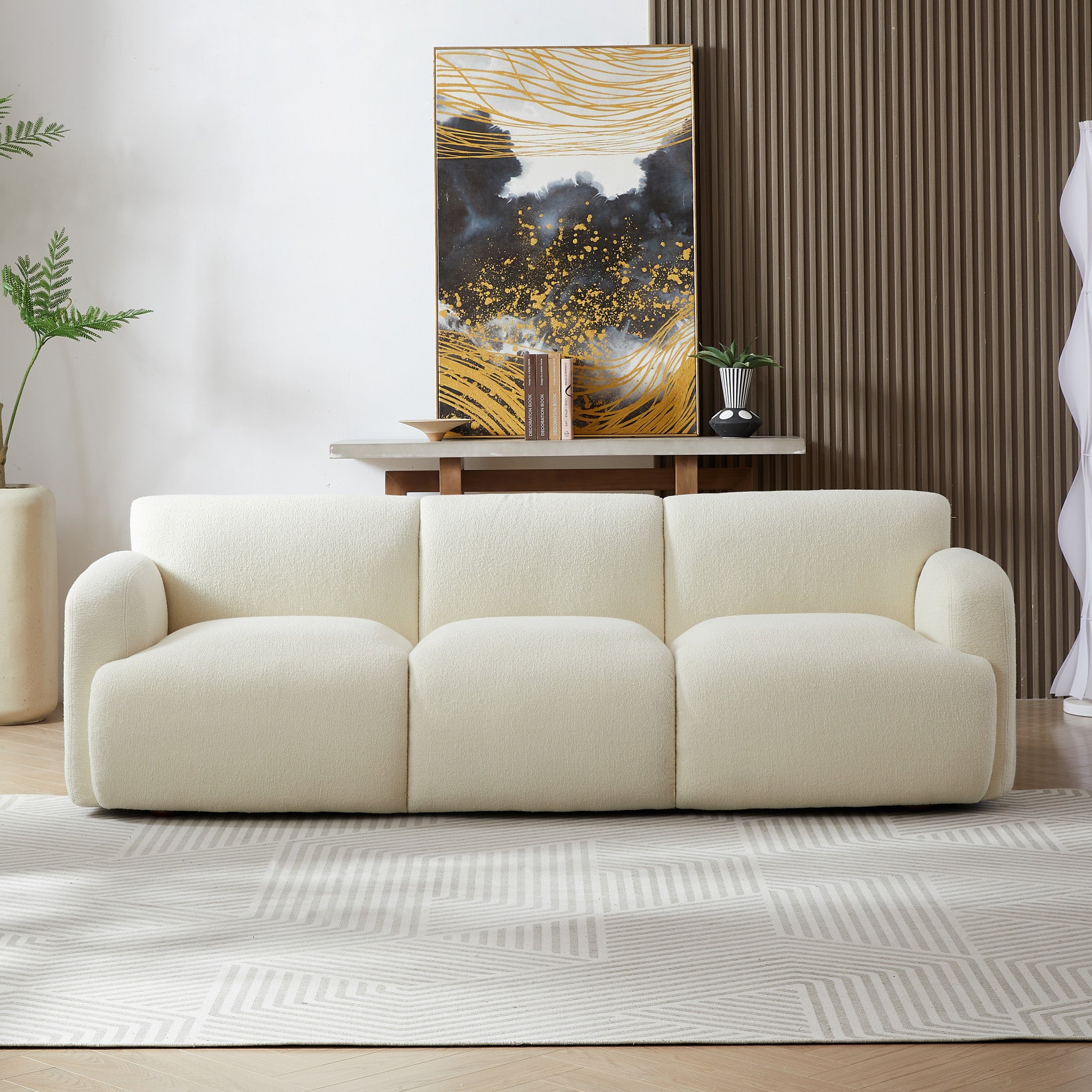 Sonomo Cream Boucle Sofa - MidinMod