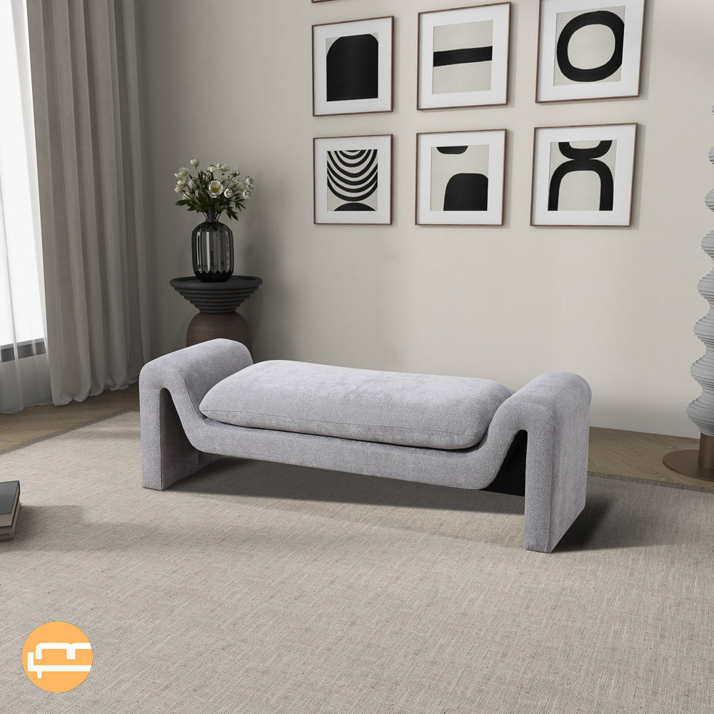 Sorin Grey Boucle Bench - MidinMod