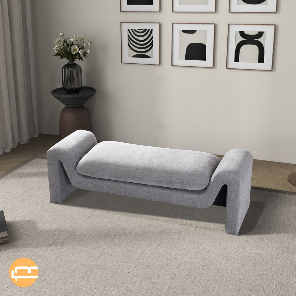 Sorin Grey Boucle Bench - MidinMod