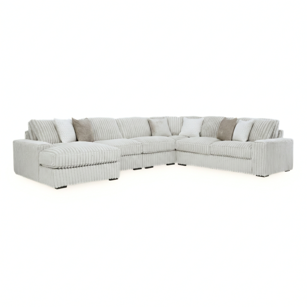 Stupendous 5-Piece Sectional with Left Chaise