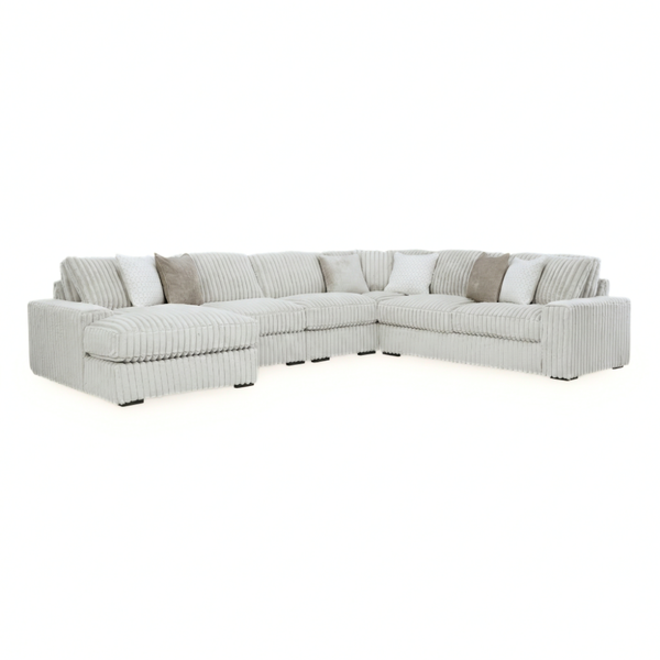 Stupendous 5-Piece Sectional with Left Chaise