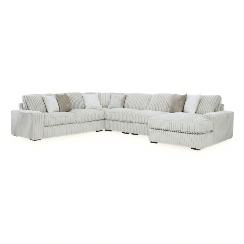 Stupendous 5-Piece Sectional with Right Chaise
