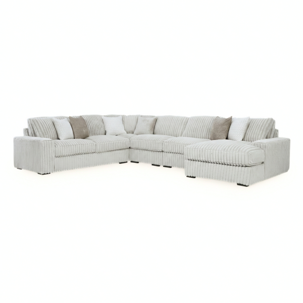 Stupendous 5-Piece Sectional with Right Chaise