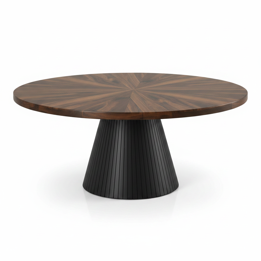 Surdal Black Oval Coffee Table | Modern Engineered Wood Coffee Table | MidinMod
