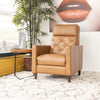 Flint Genuine Leather Recliner - MidinMod Houston Tx Mid Century Furniture Store - Lounge Chairs 3