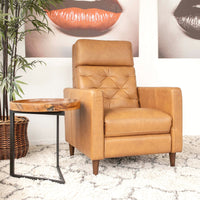 Flint Genuine Leather Recliner - MidinMod Houston Tx Mid Century Furniture Store - Lounge Chairs 2