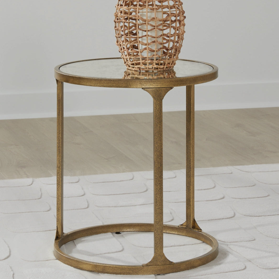 Korajane Round End Table - Gold