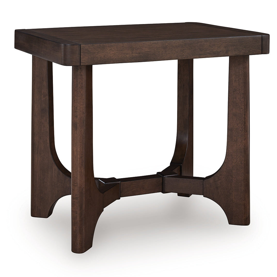 Korestone Rectangular End Table - Brown