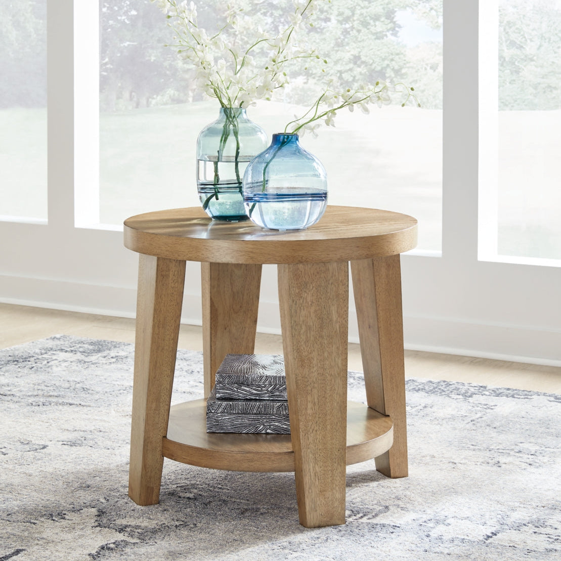 Kristiland Round End Table - Natural