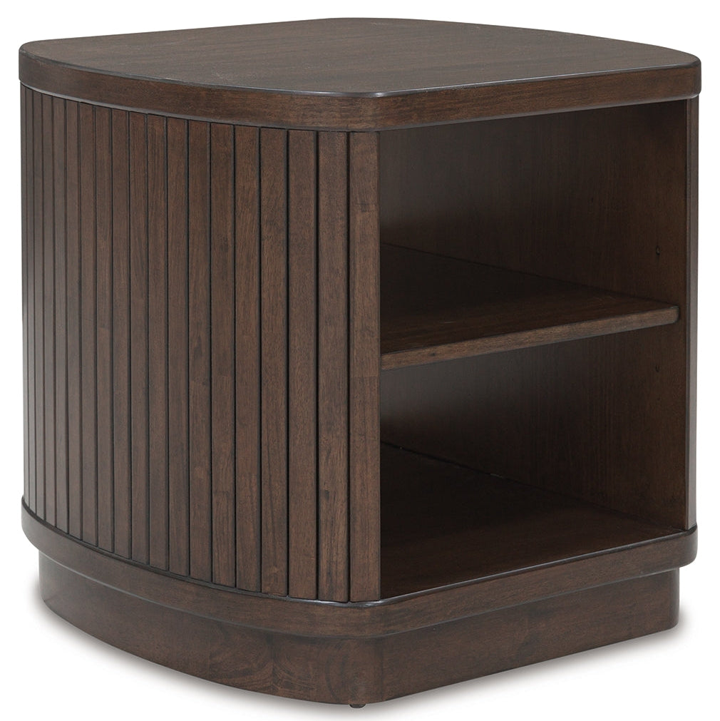 Korestone Square End Table - Brown