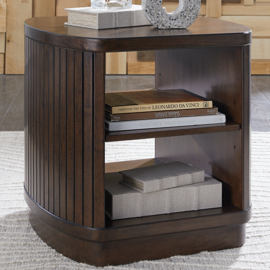 Korestone Square End Table - Brown