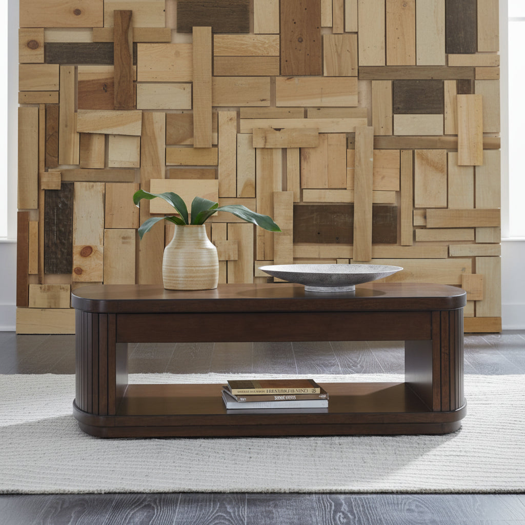 Korestone Lift Top Cocktail Table - Brown