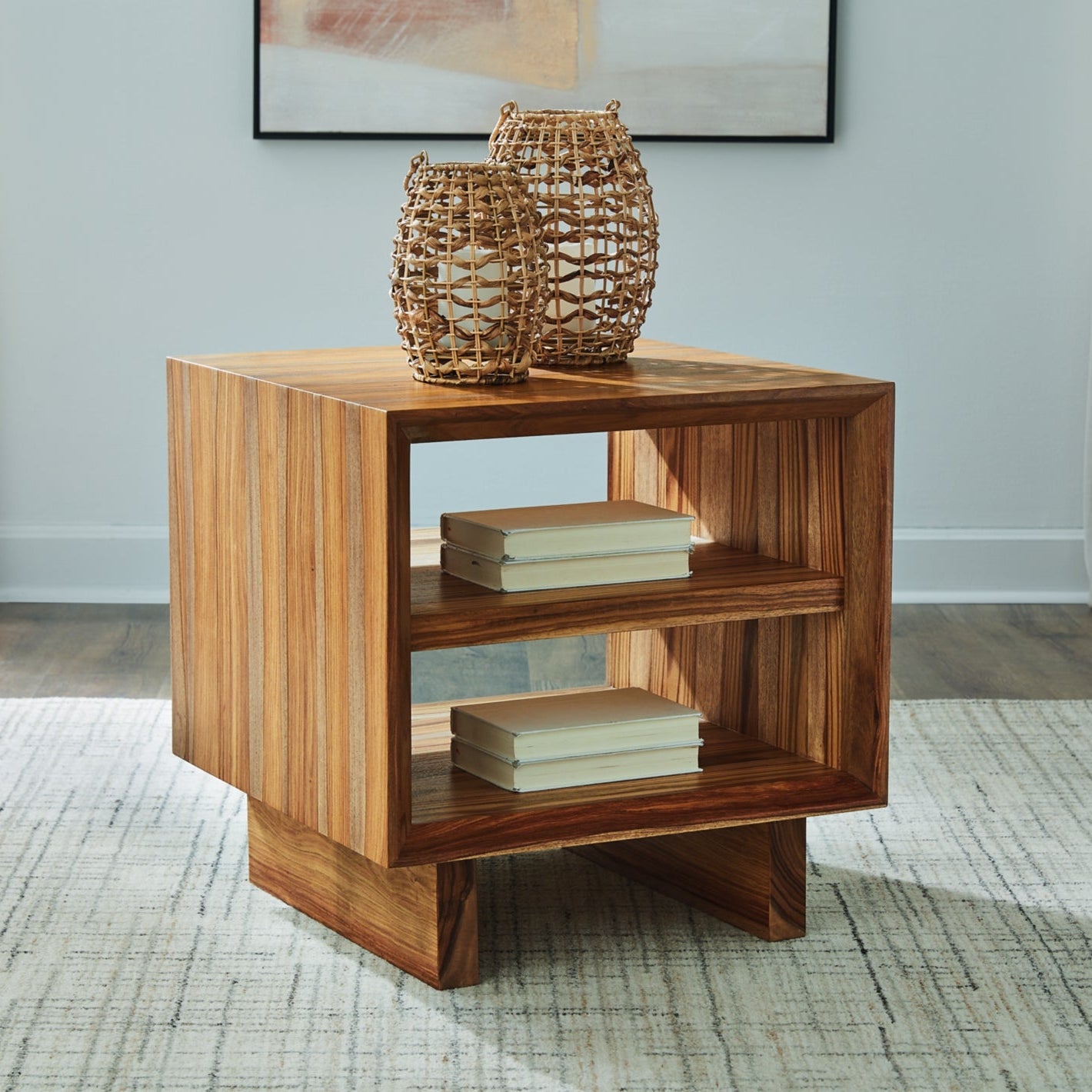 Dressonni Square End Table - Natural