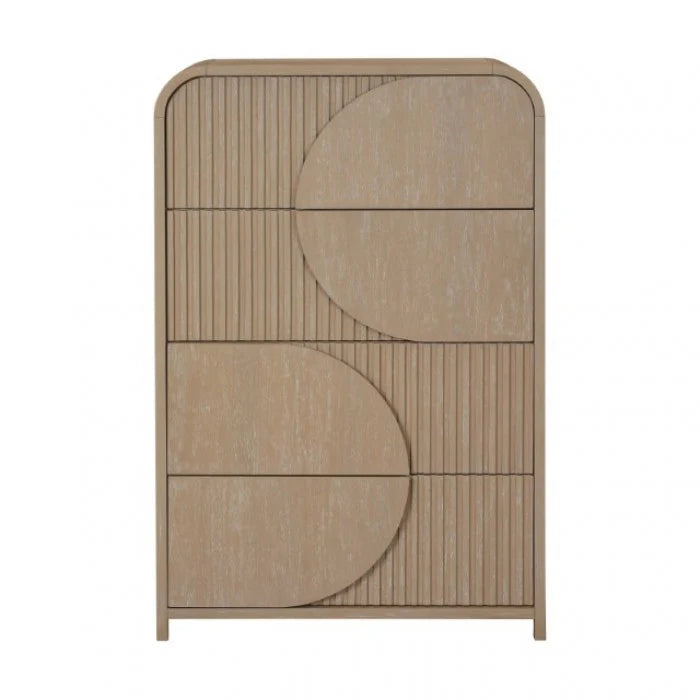 Tangentry Modern Natural Rubberwood Chest by Furniture of America