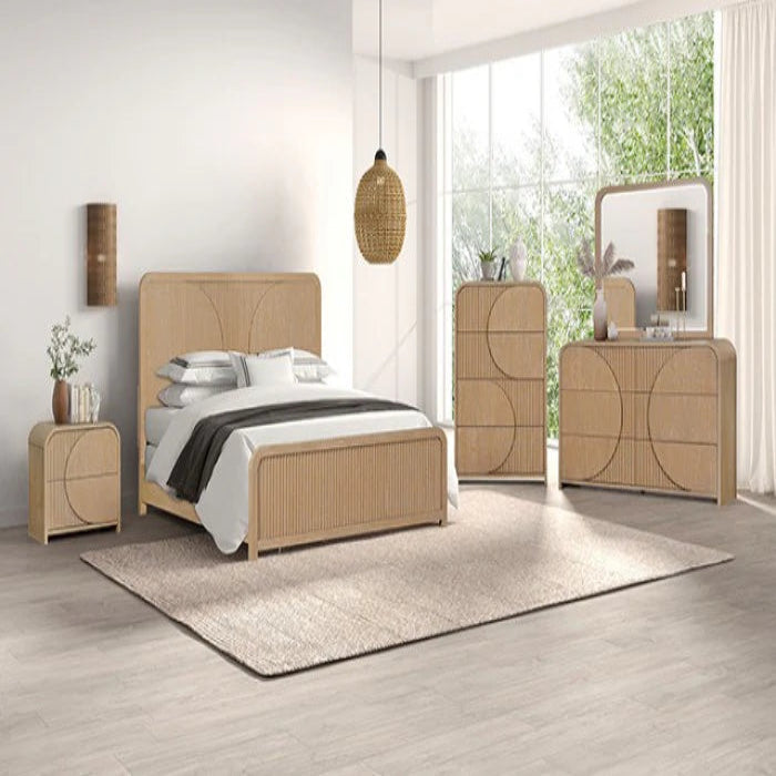 Tangentry Modern Natural Rubberwood Chest by Furniture of America