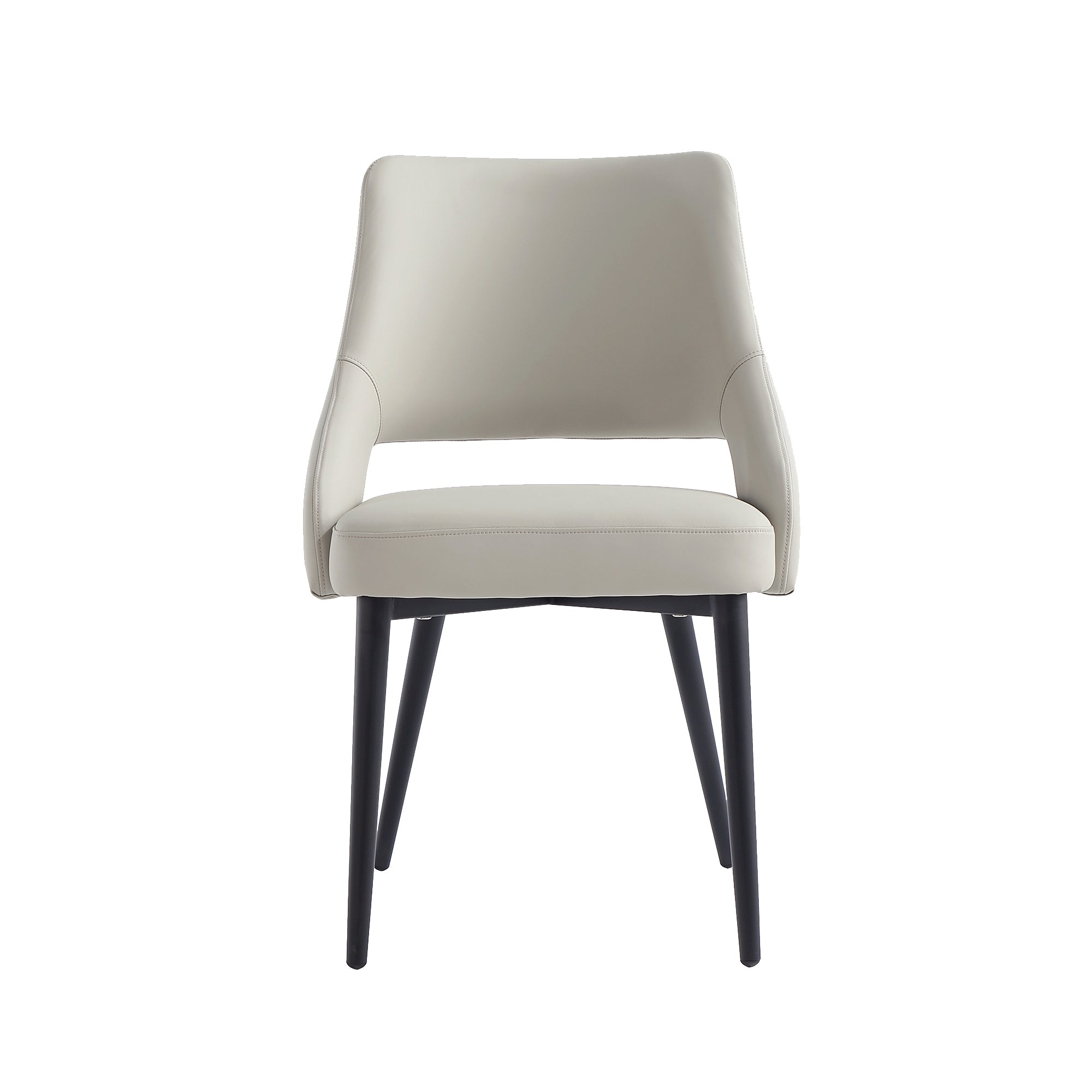 Tremont Stone Gray Dining Chair | Modern Leather Upholstered Seating | MidinMod