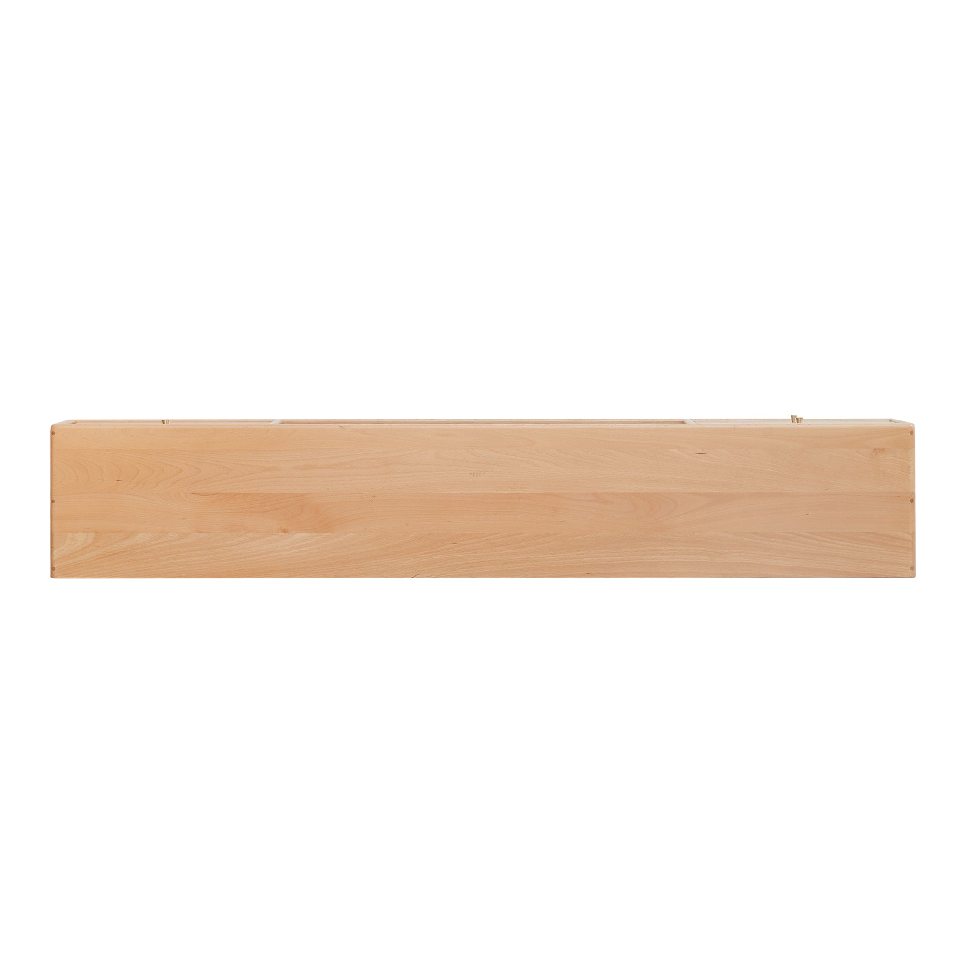 North American Oak TV Cabinet with Glass Doors and Pull-Out Storage