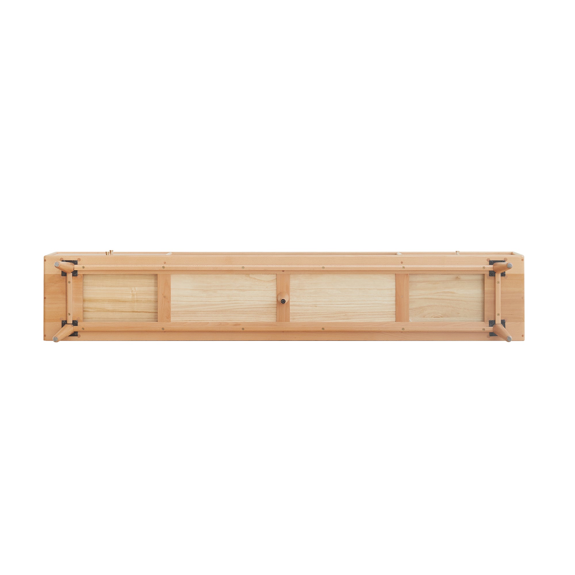 North American Oak TV Cabinet with Glass Doors and Pull-Out Storage