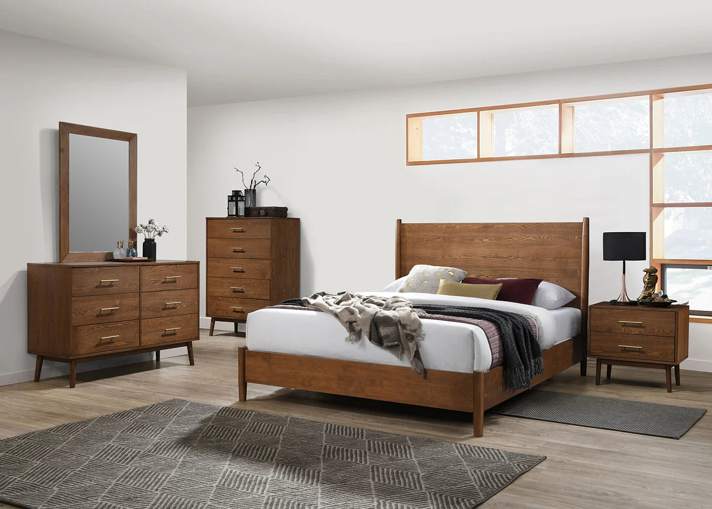 Tromso Walnut Chest | Mid-Century Modern Solid Wood Bedroom Chest | MidinMod