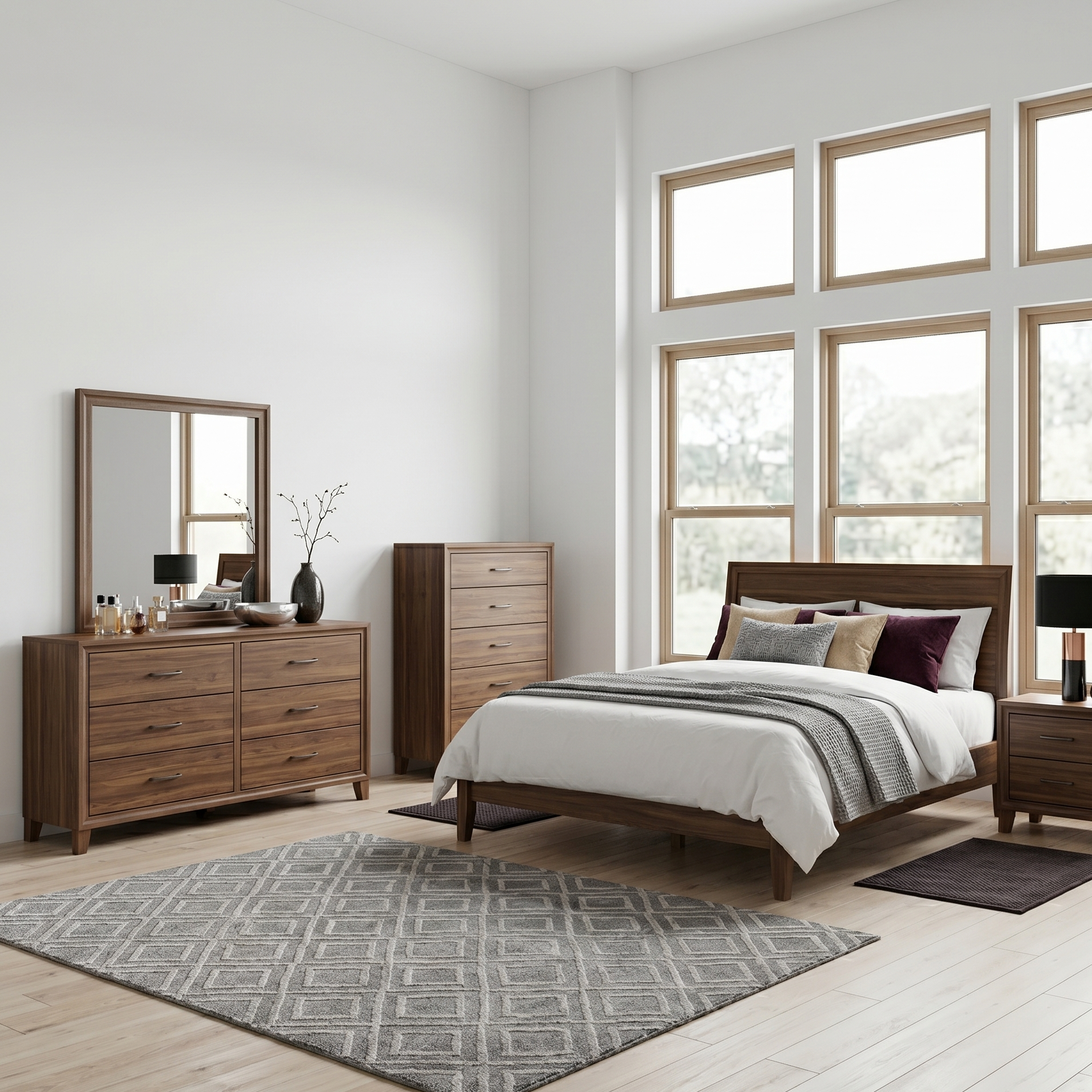 Tromso Walnut Dresser | Mid-Century Modern Solid Wood Dresser | MidinMod