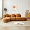 Ulsan Sectional Left Facing Chaise (Cognac Velvet)