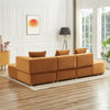 Ulsan Sectional Right Facing Chaise (Cognac Velvet)