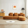 Ulsan Sectional Right Facing Chaise (Cognac Velvet)