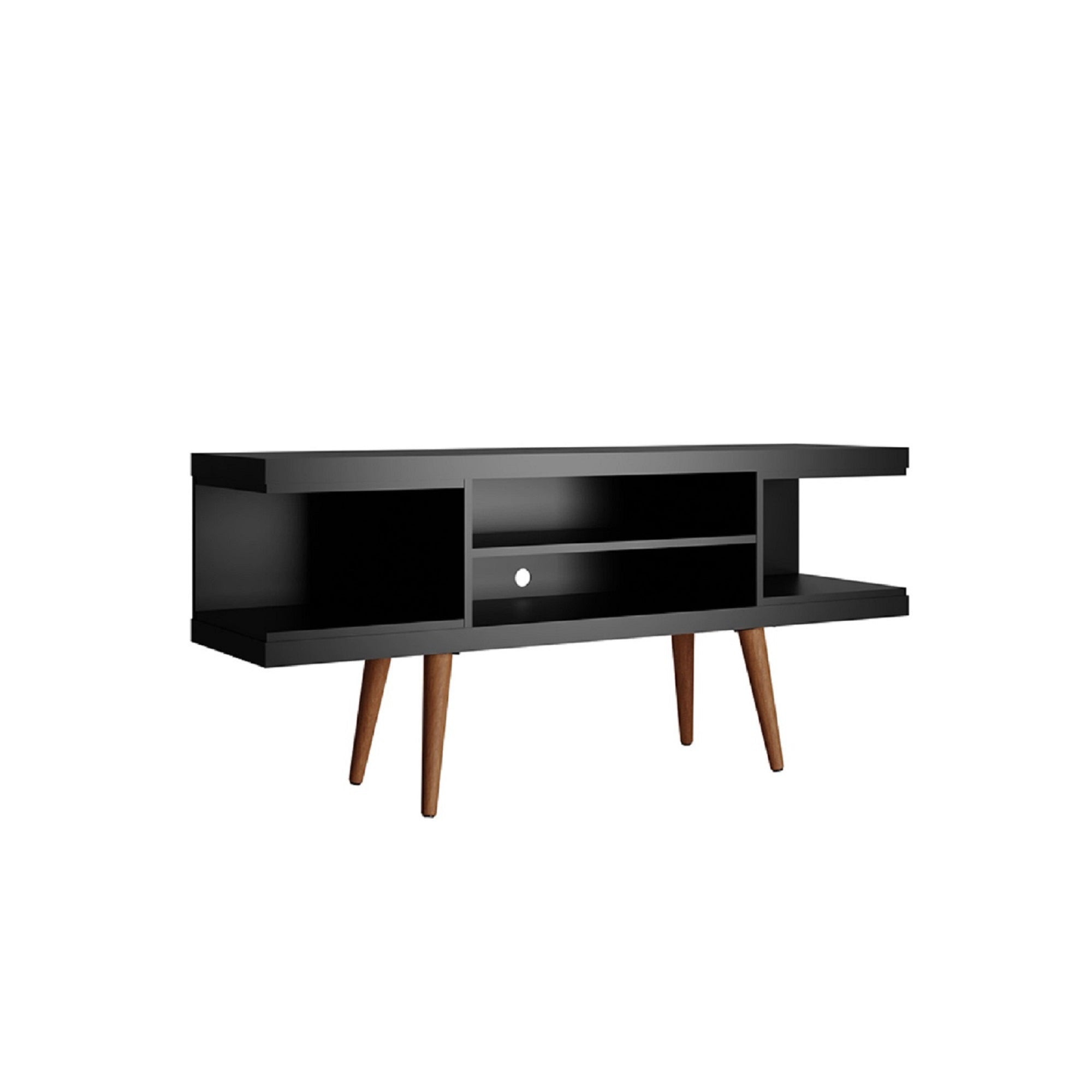 Utopia Modern Black Solid Wood TV Stand | MidinMod