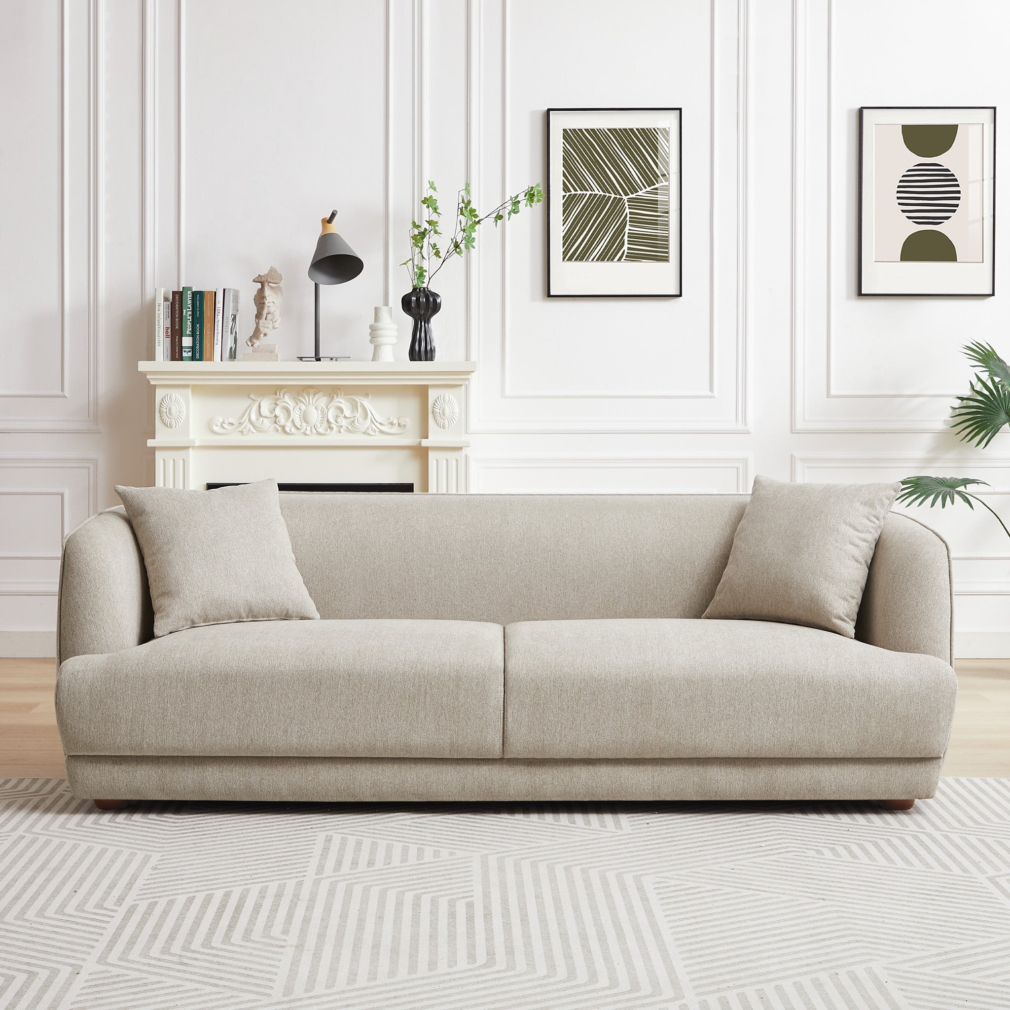 Venus Cream Linen Sofa - MidinMod