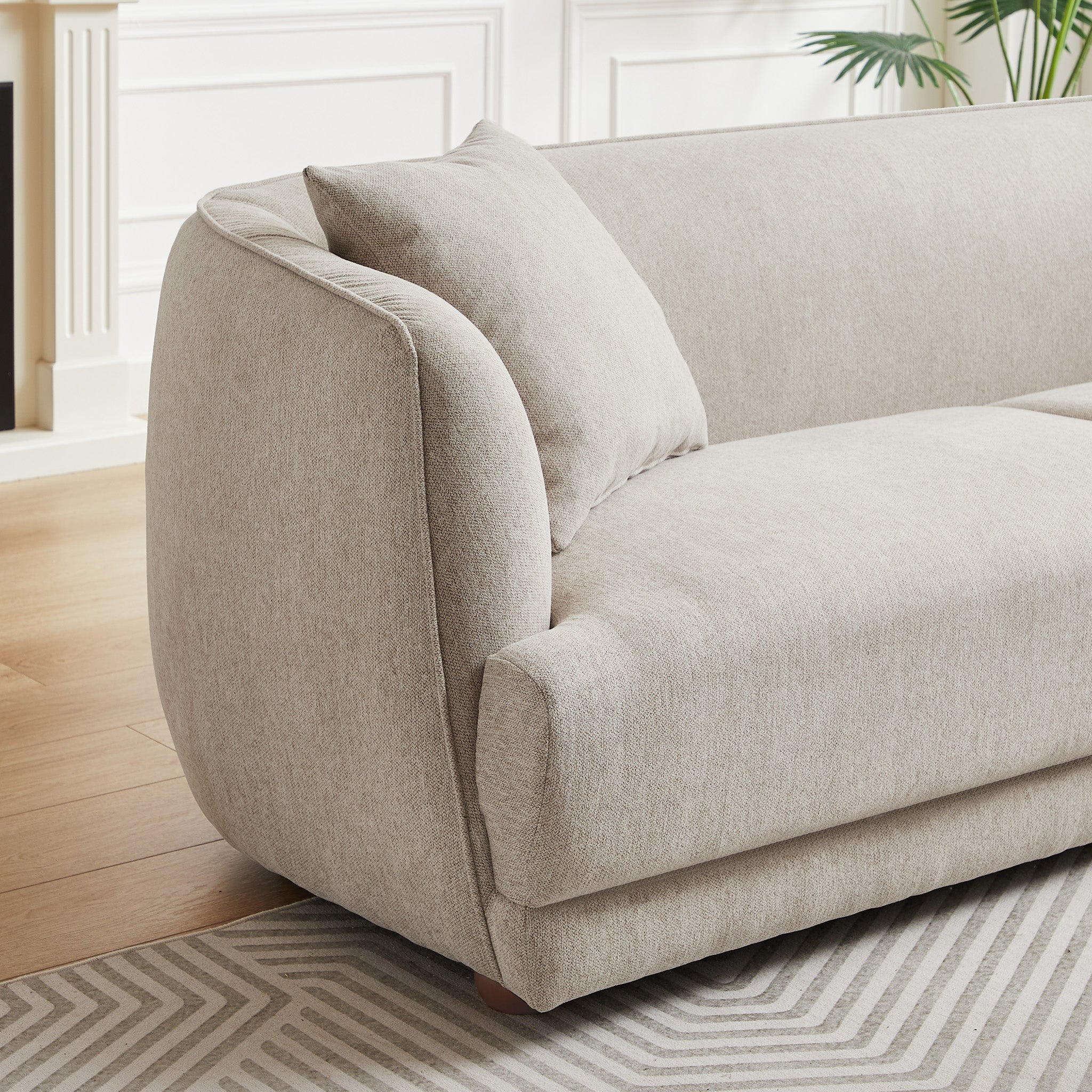 Venus Cream Linen Sofa - MidinMod