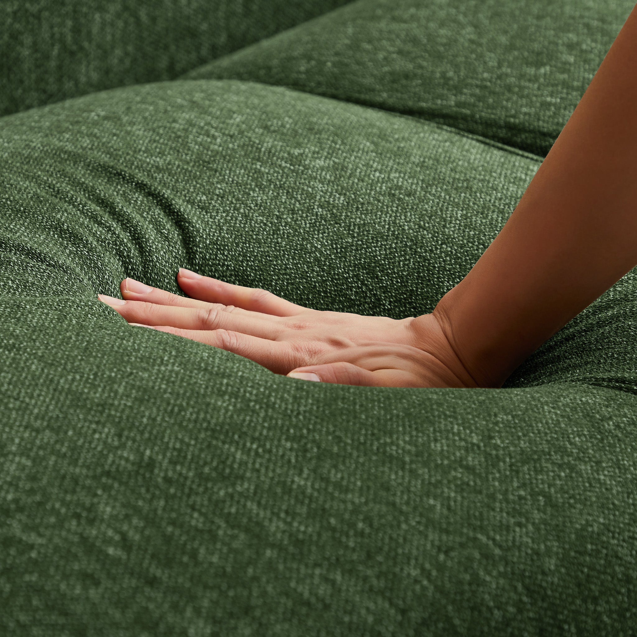 Venus Green Linen Sofa - MidinMod