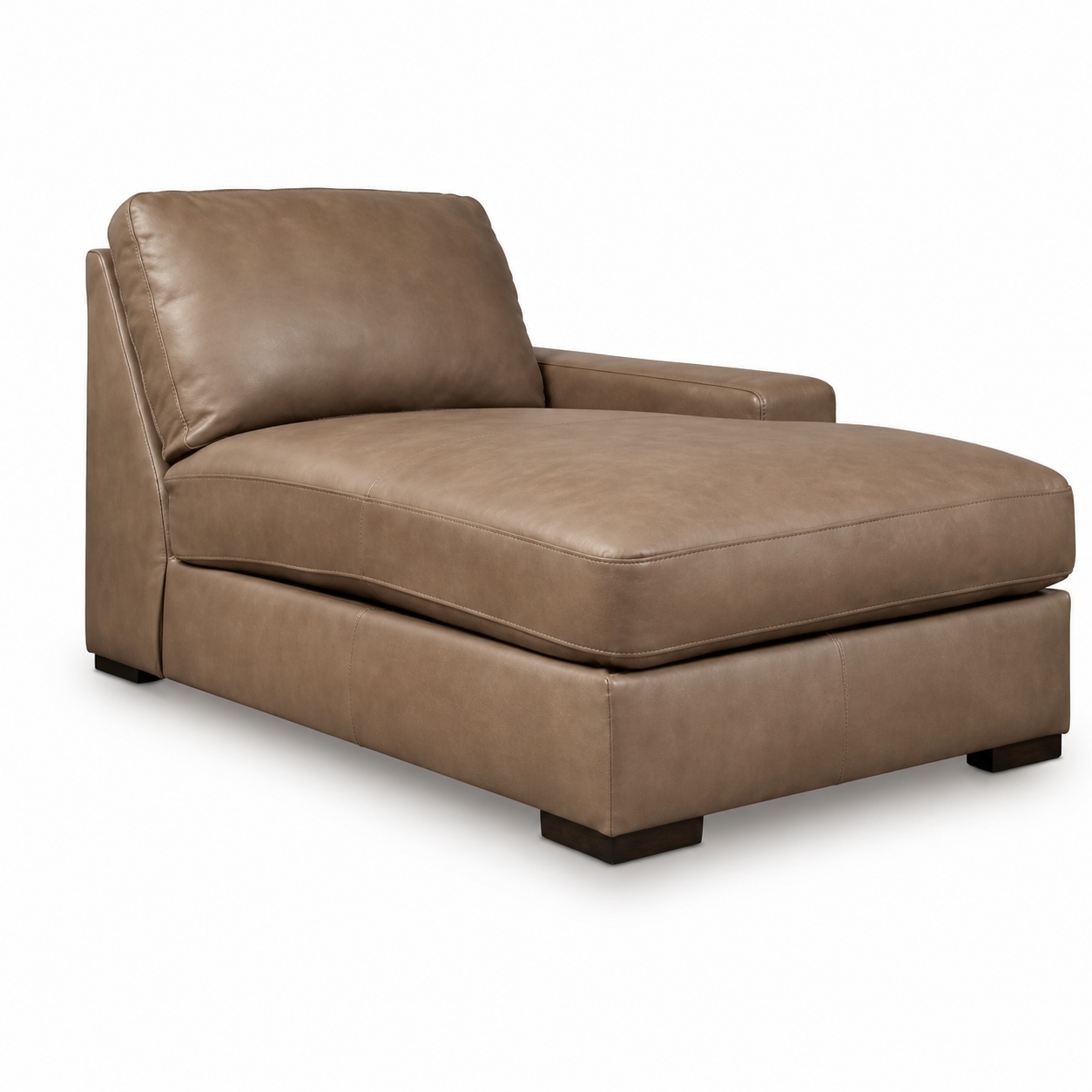 Veronella Super Chaise Sectional | Modern Brown Leather Modular Sofa | MidinMod