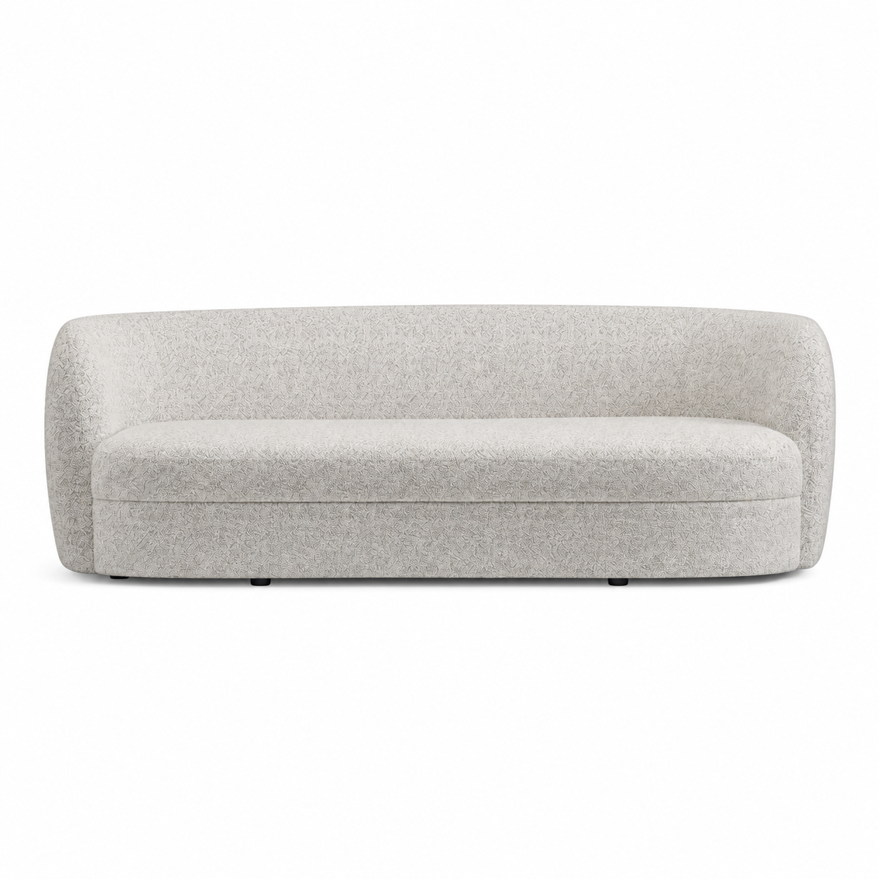 Versoix Off-White Sofa | Contemporary Curved Boucle Kidney Sofa | MidinMod