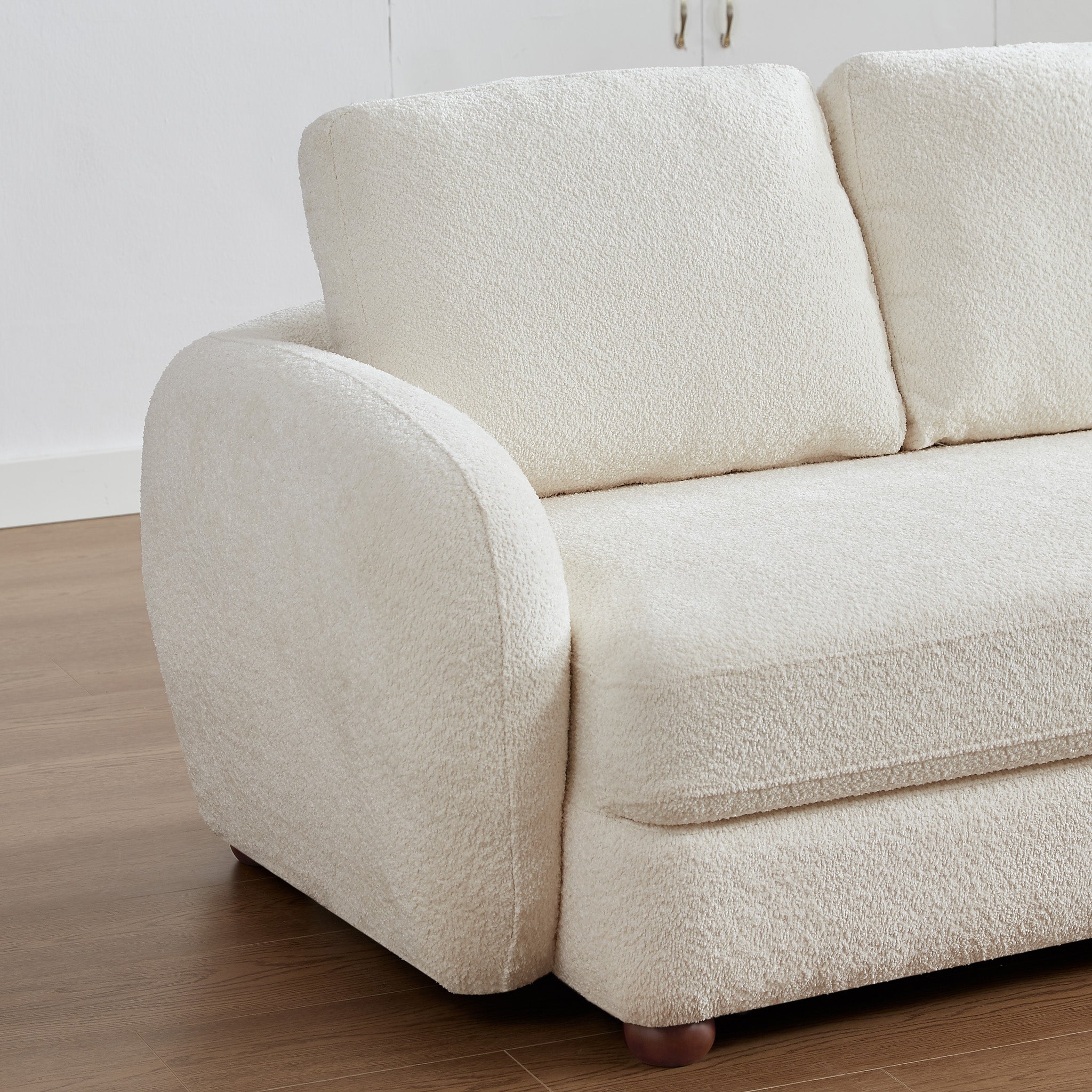 Virgil Cream Boucle Large Sofa - MidinMod