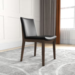 Virginia Dining Chair (Black Vegan Leather)