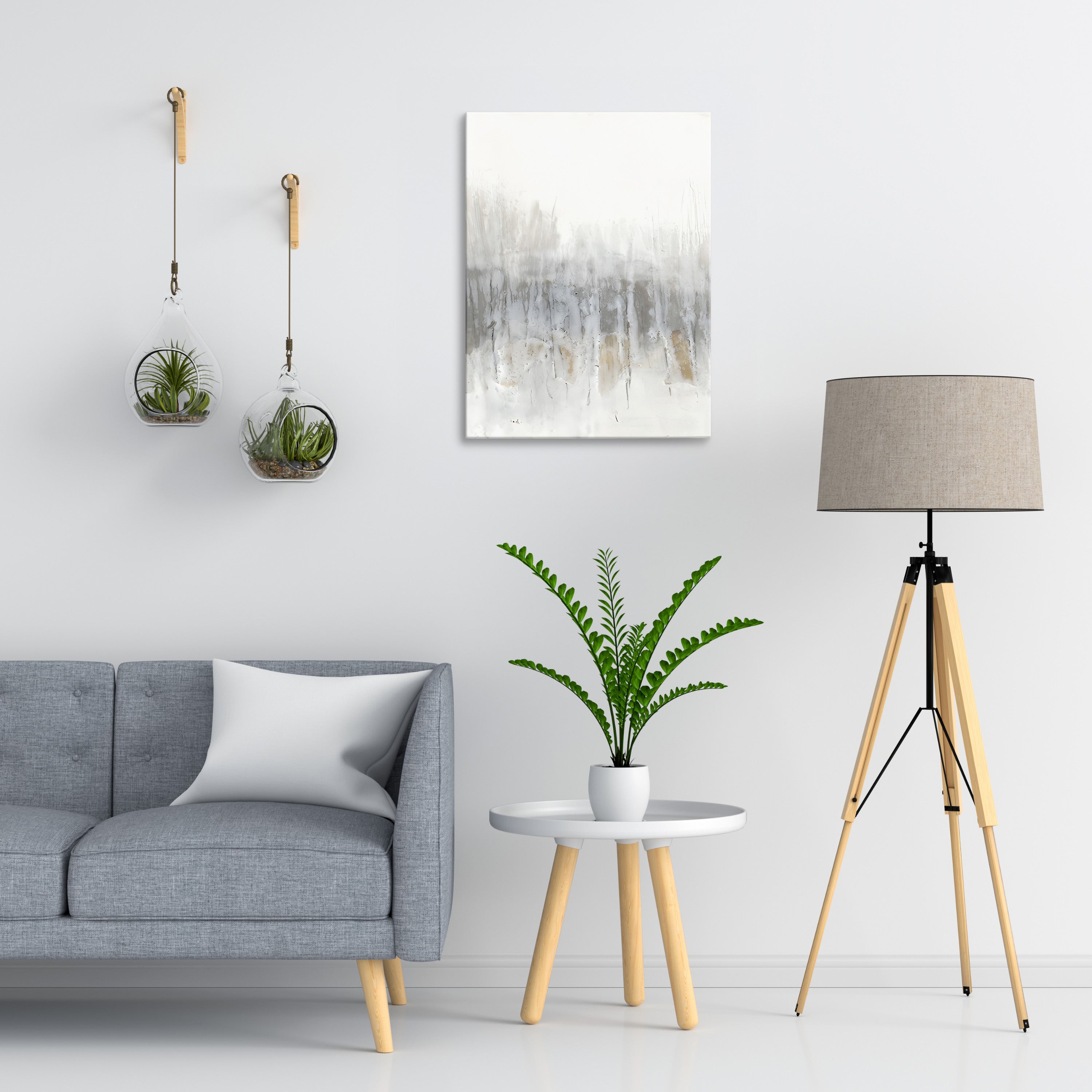 Neutral Wave Abstract Wall Art