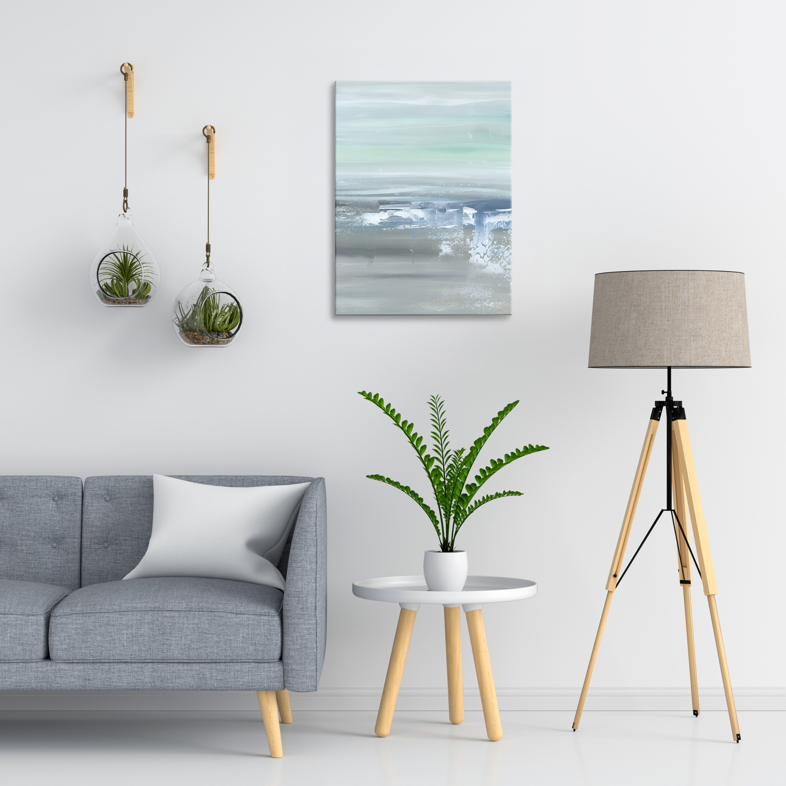 Soft Currents Abstract Wall Art