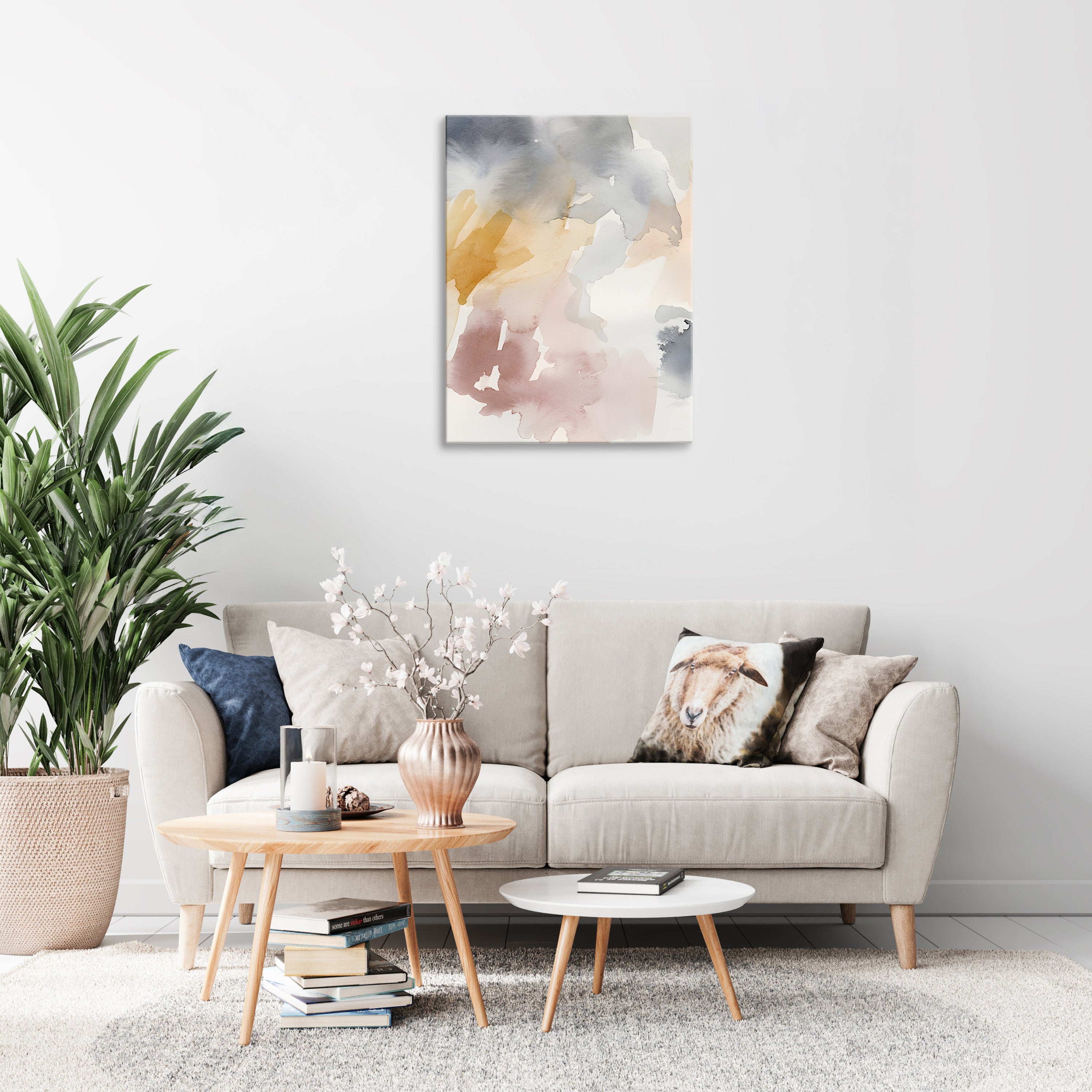 Watercolor Pastiche Abstract Wall Art